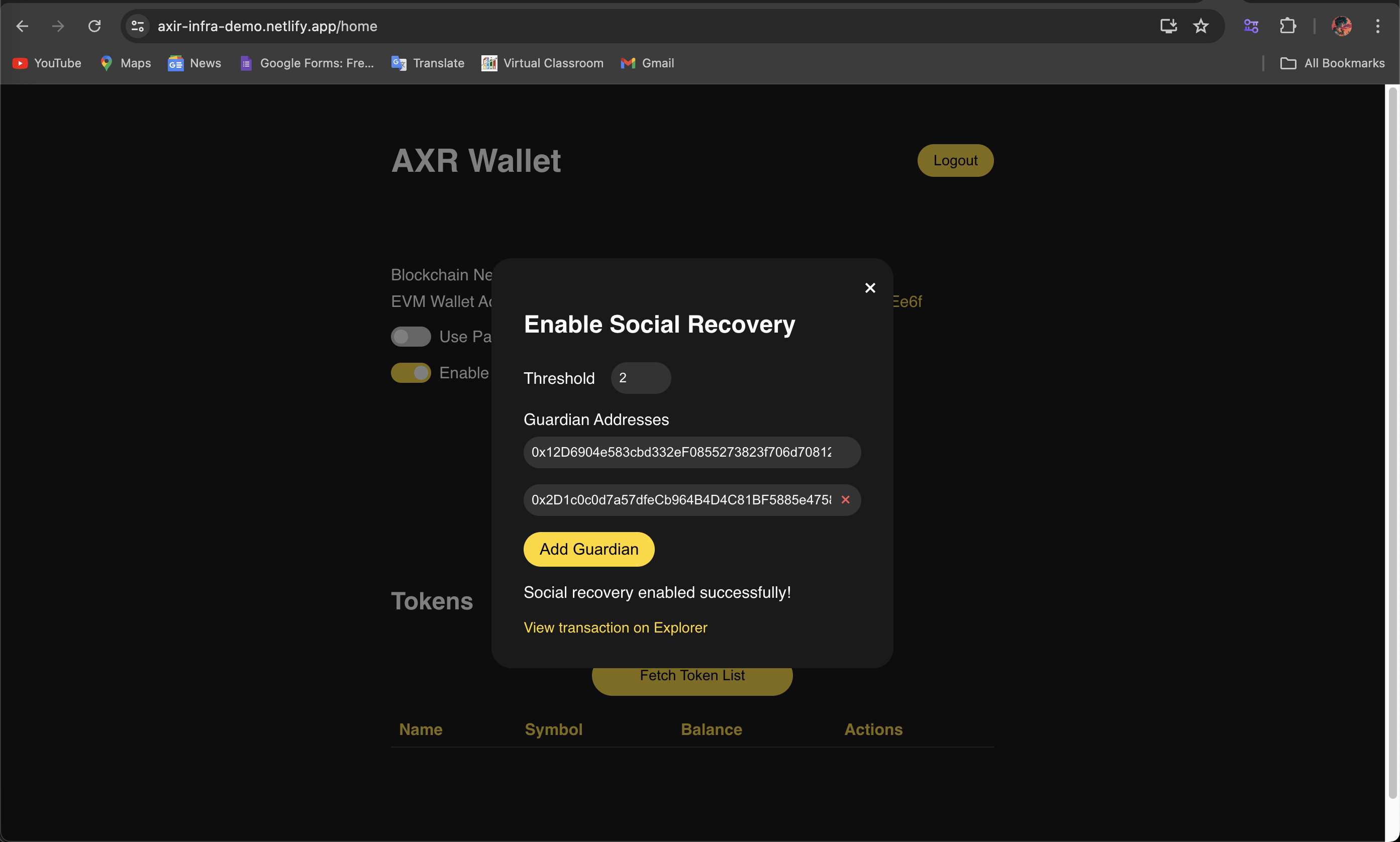 Enabling Social Recovery