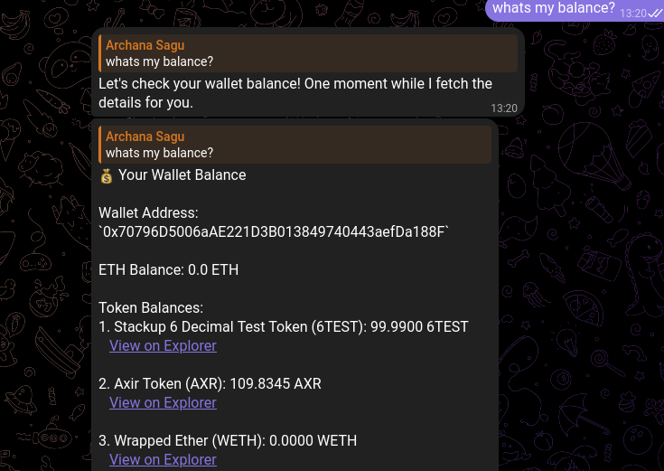 Checking wallet balance