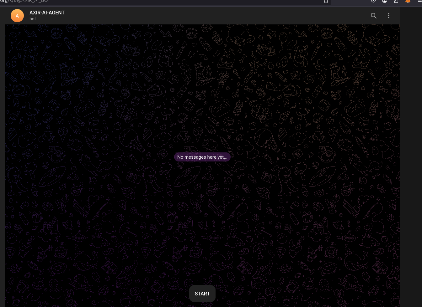 Starting a conversation with the bot